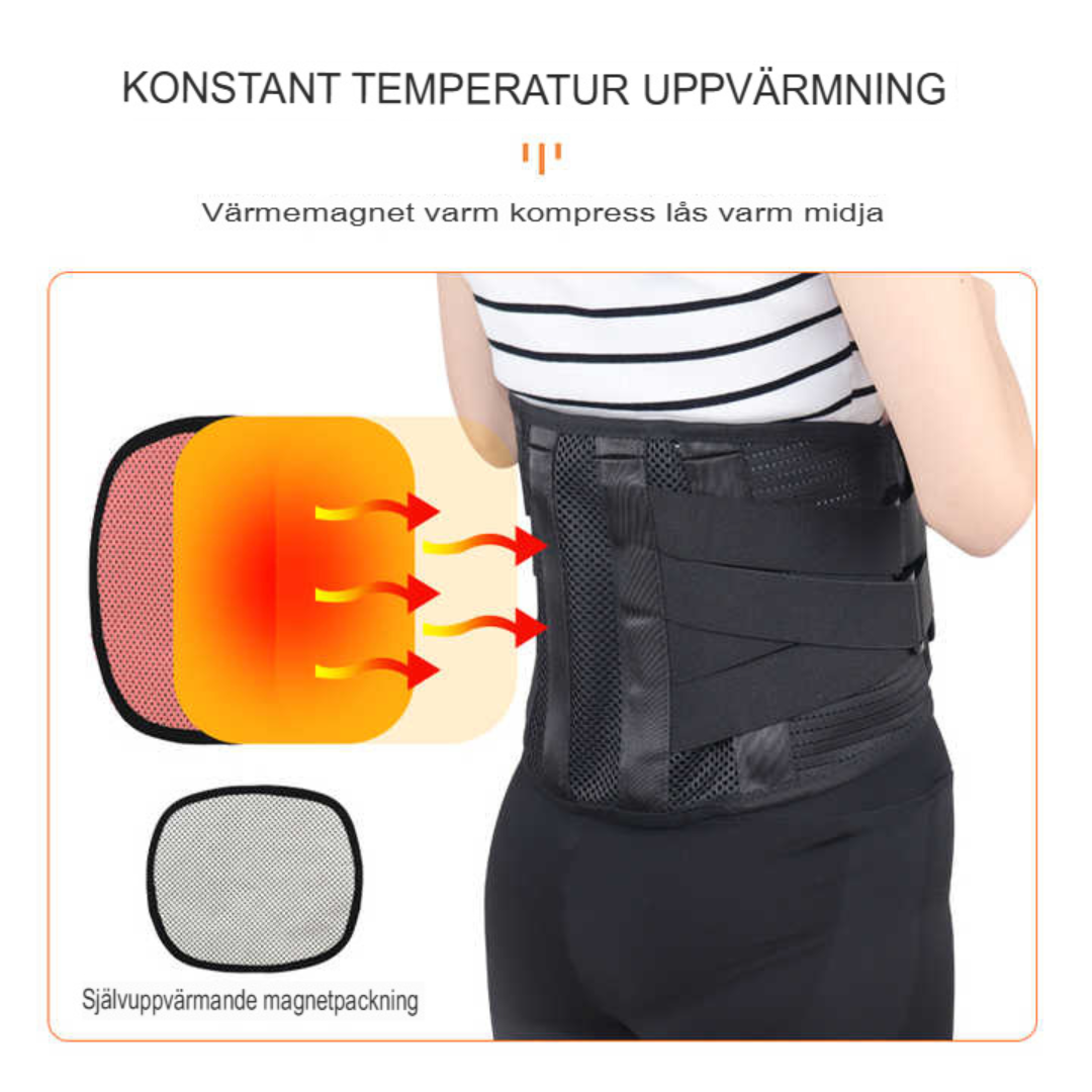 Ultra Stöd Ryggstöd med Stålplatta | Förbättrat Ländryggsstöd