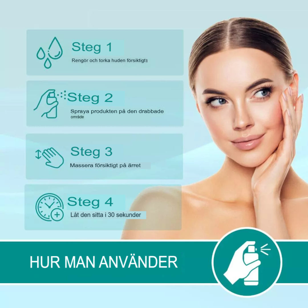 Avancerad Spray för Ärrborttagning | Snabb Läkning & Hudreparation