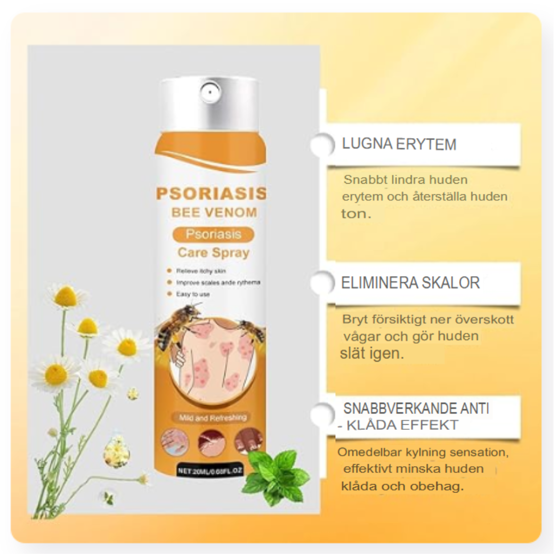 BeeSooth - Psoriasis Lindringsspray | Snabbverkande Biveneformel