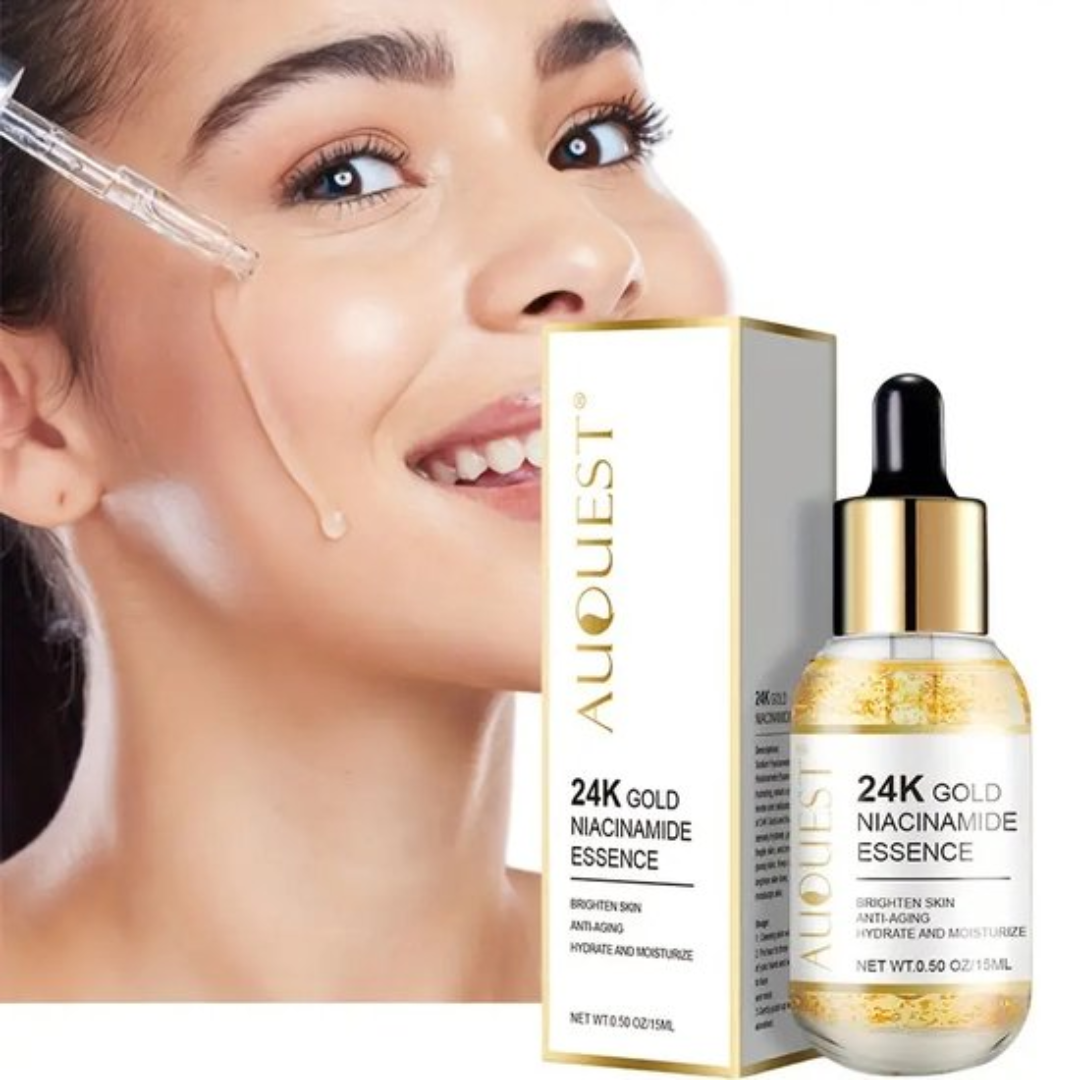 GoldElixir 24K Guld Niacinamid Anti-Aging Serum | Ungdomlig Lysterförhöjare