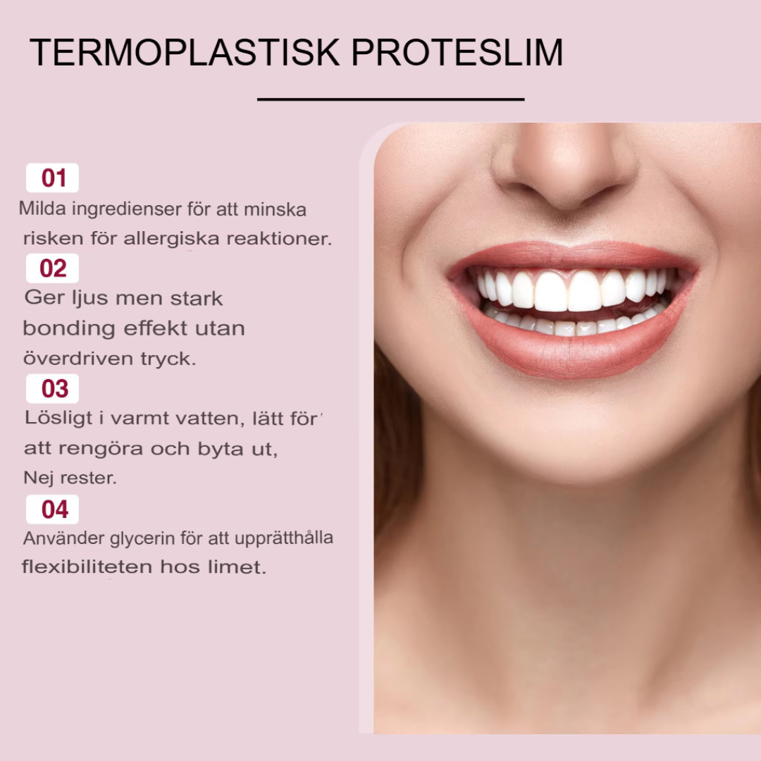Säker Fäste Tandproteslim – Långvarigt, Zinkfritt Grepp