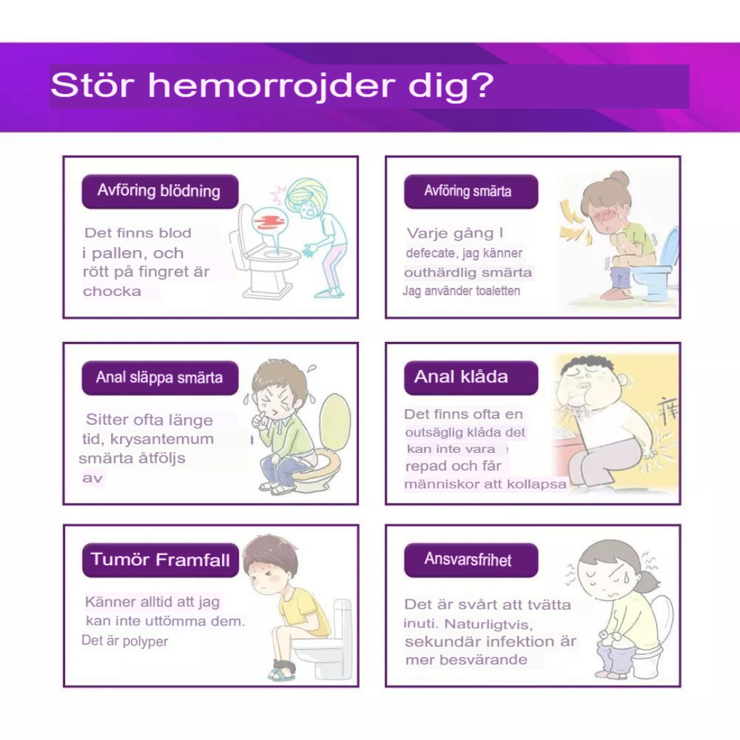 Snabblindring Hemorrojdspray | Eliminerar 90% av Smärta, Bränning & Obehag på 3 Dagar