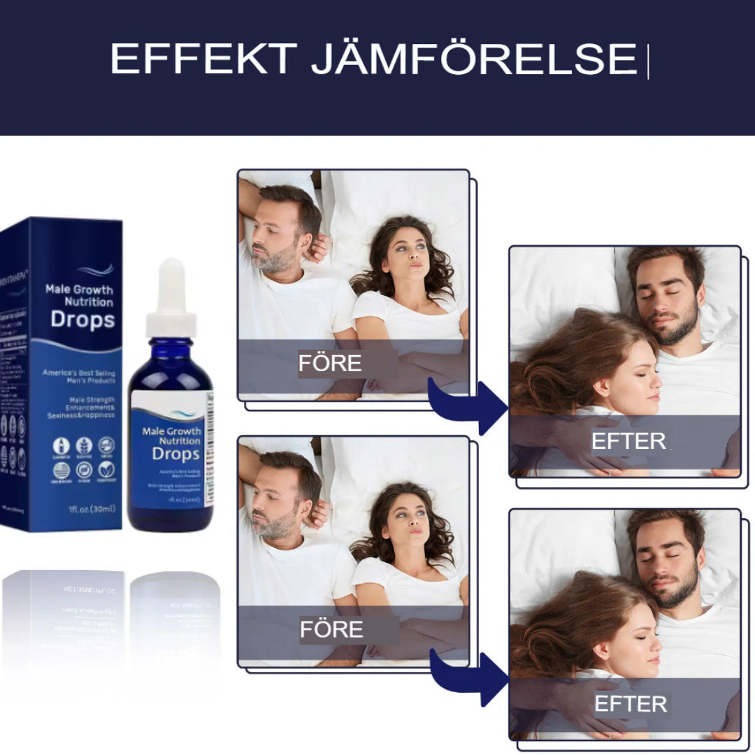 PowerBoost Manlig Tillväxtdroppar | Förstärkt Styrka & Vitalitetsformel