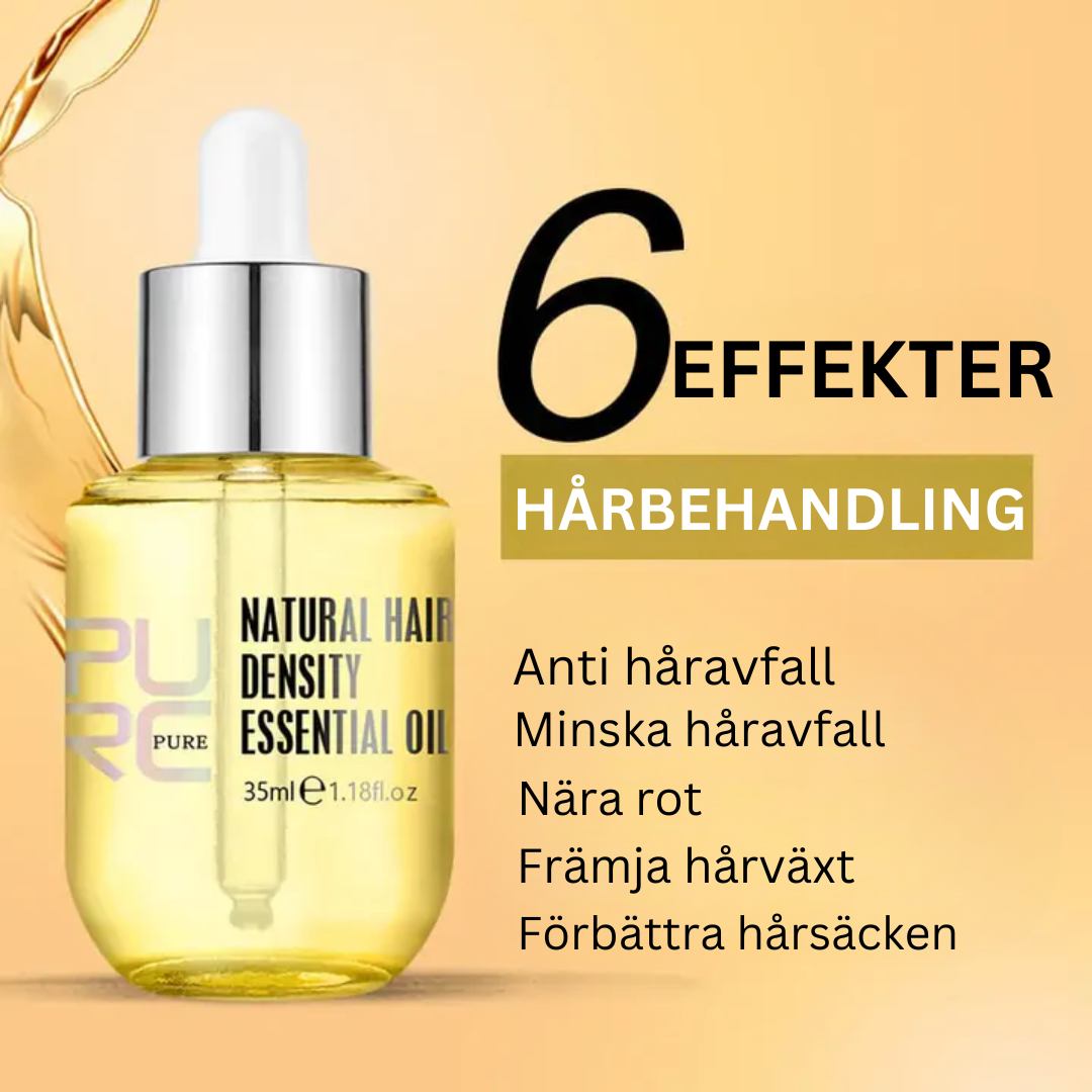 DenseFlow - Essentiell Hårväxtolja | Naturlig Lösning för Tätare Hår