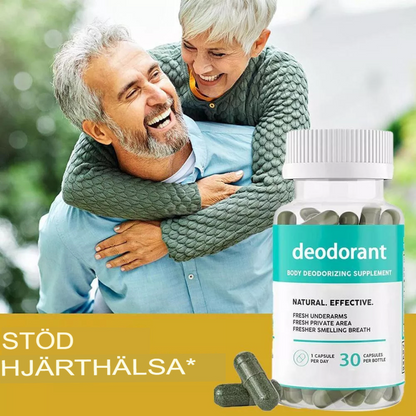 90-Kapslar Kroppsdeodorant Tillskott | Naturlig Lukt Kontroll