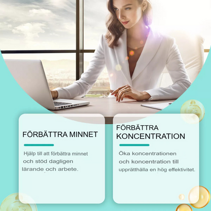 Googeer Memory Booster | Naturlig Hjärnförbättrare för Förbättrat Fokus och Klarhet