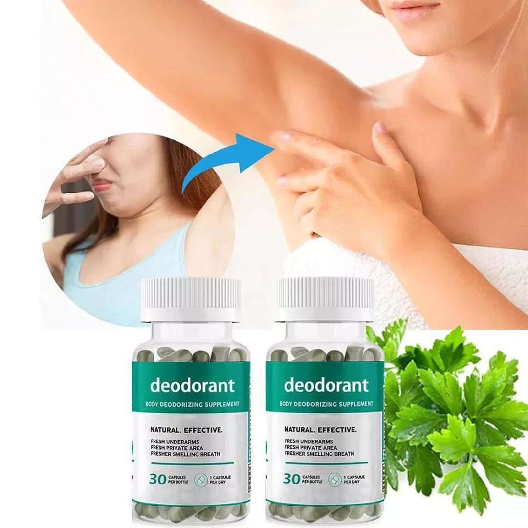 90-Kapslar Kroppsdeodorant Tillskott | Naturlig Lukt Kontroll