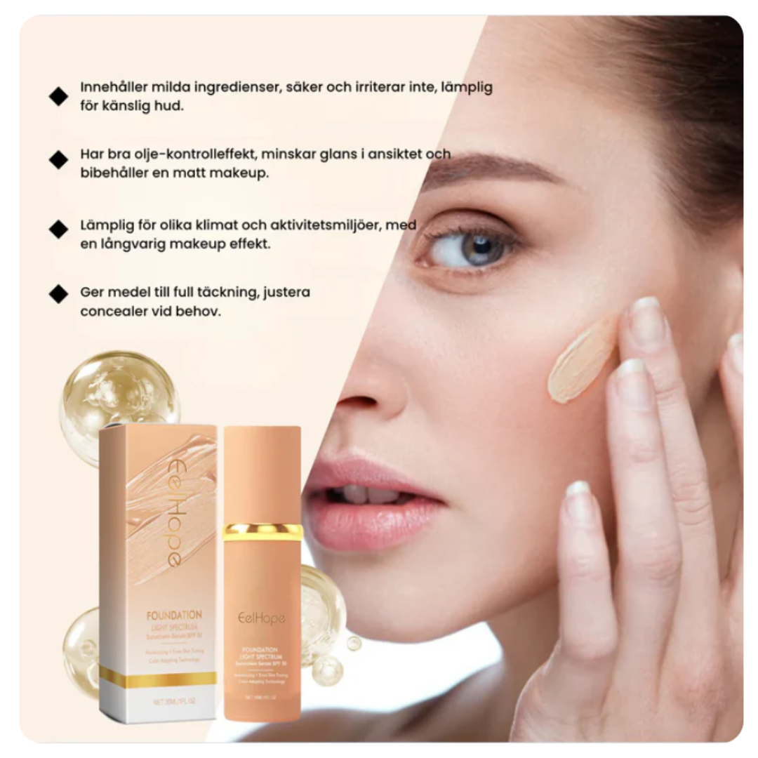 FlawlessRadiance 4-i-1 Foundation | Återfuktande, Hållbar Lyster för Jämn Hudton