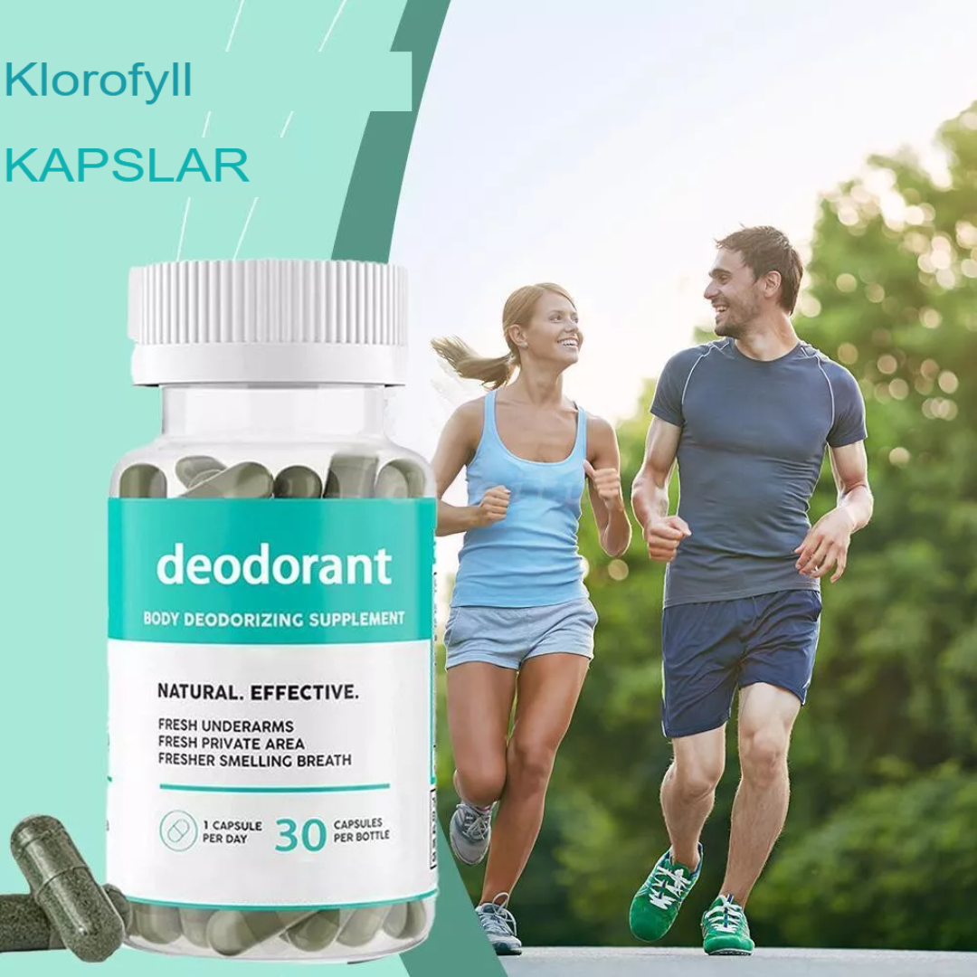 90-Kapslar Kroppsdeodorant Tillskott | Naturlig Lukt Kontroll
