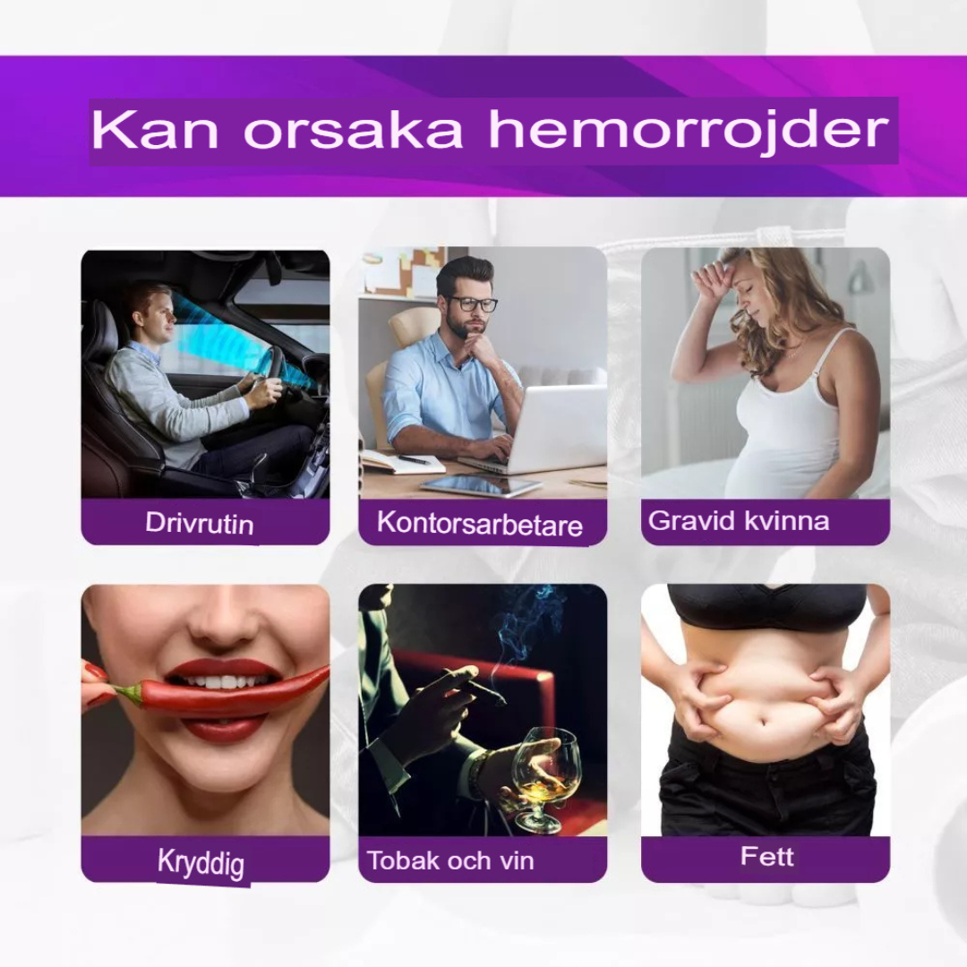 Snabblindring Hemorrojdspray | Eliminerar 90% av Smärta, Bränning & Obehag på 3 Dagar