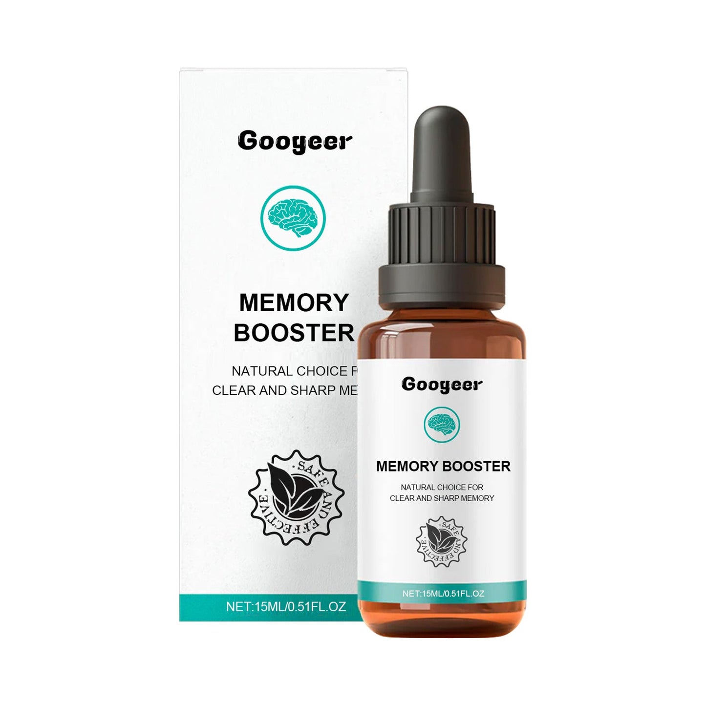 Googeer Memory Booster | Naturlig Hjärnförbättrare för Förbättrat Fokus och Klarhet