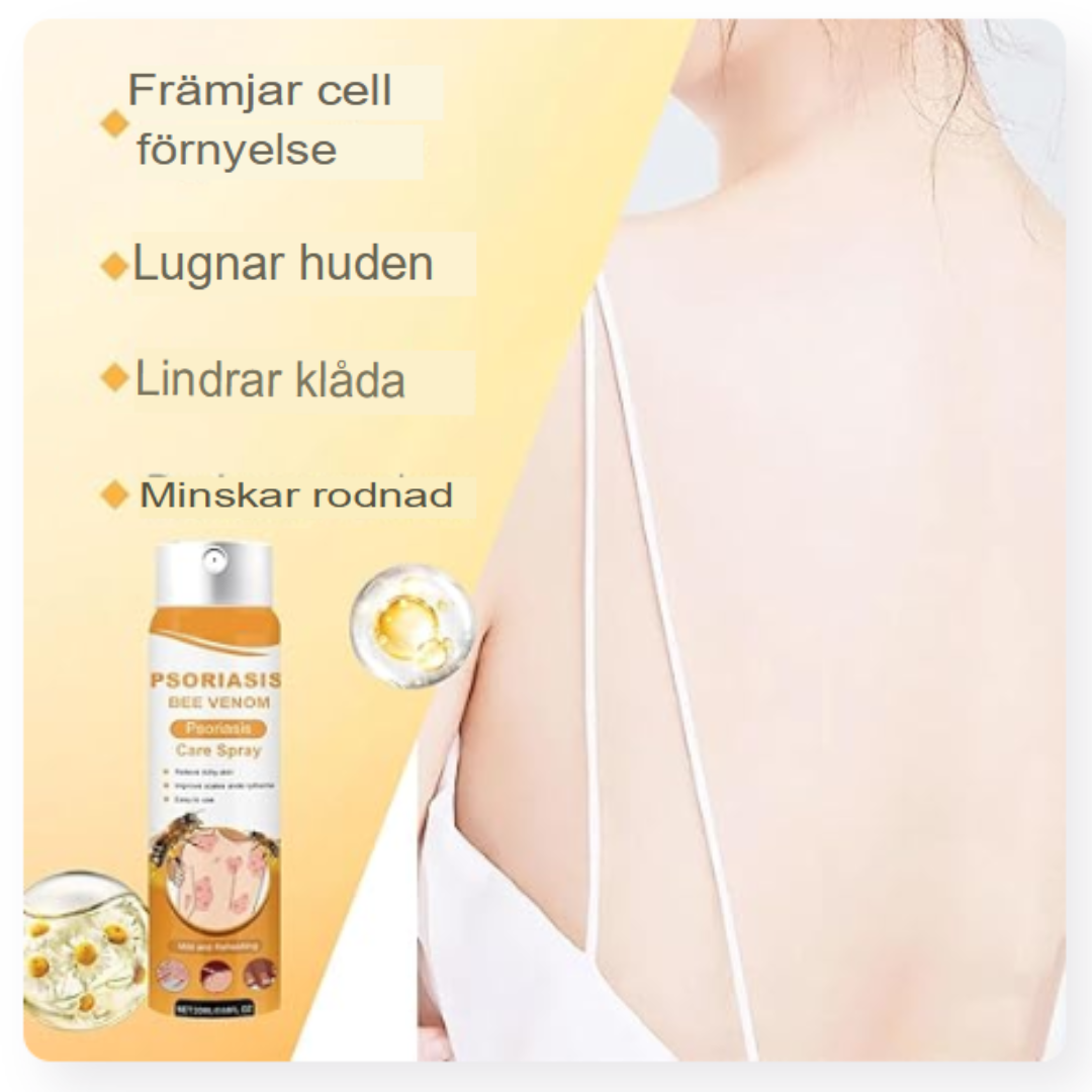 BeeSooth - Psoriasis Lindringsspray | Snabbverkande Biveneformel